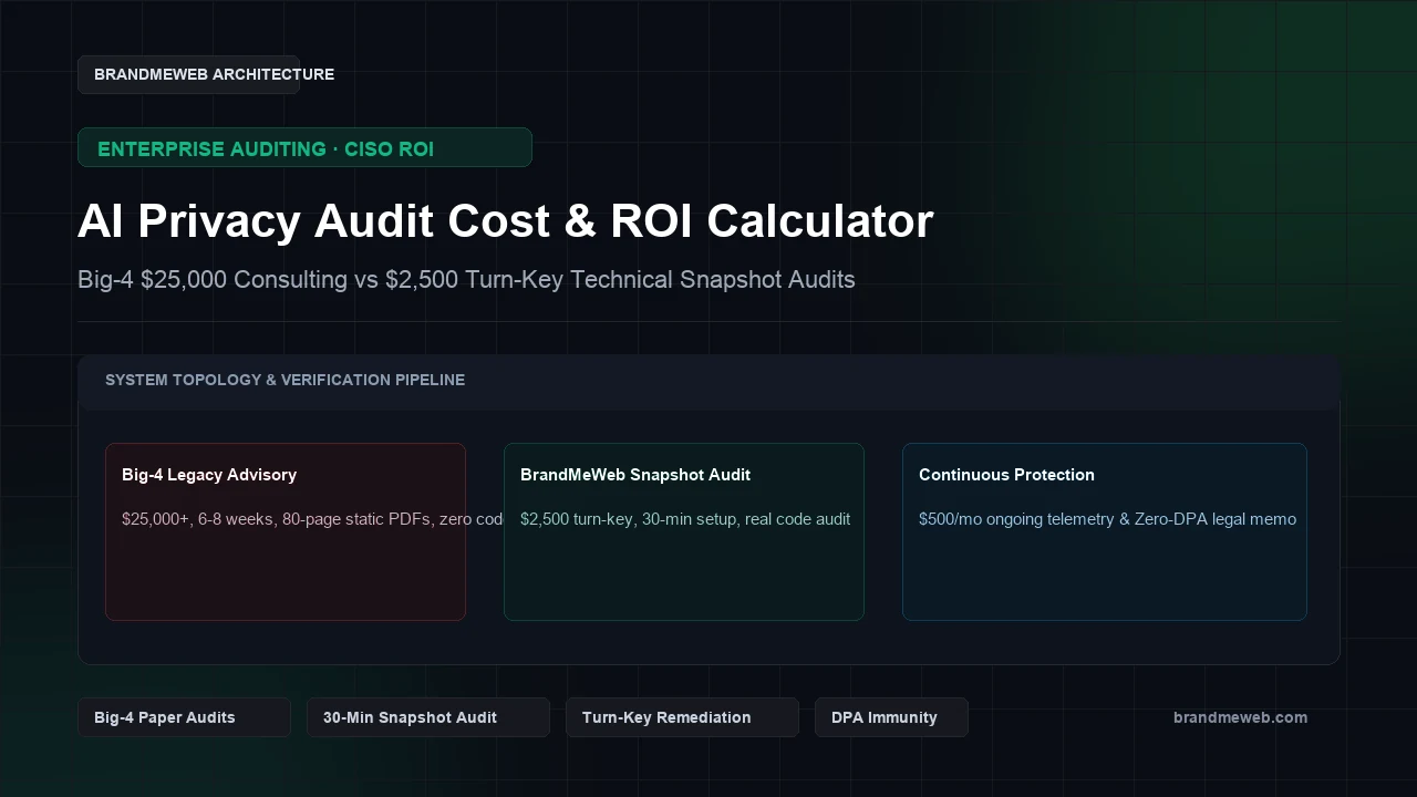 AI Privacy Audit Cost & ROI: Big-4 $25,000 Consulting vs Turn-Key Technical Snapshot Audits - BrandMeWeb