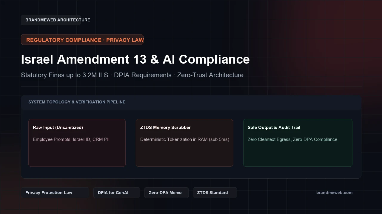 Israel Privacy Protection Law Amendment 13: Complete Technical & AI Compliance Guide for Tech Companies - BrandMeWeb