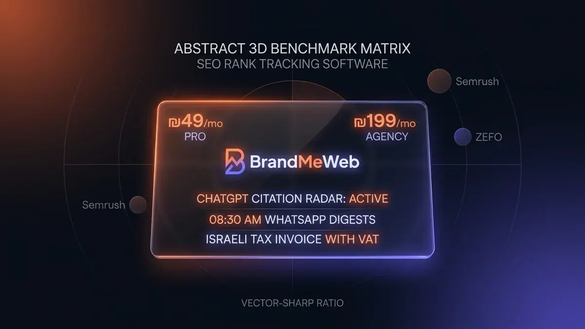 השוואת תוכנות לבדיקת מיקומים בגוגל בישראל: BrandMeWeb מול ZEFO, Semrush ו-Ahrefs (מדריך 2026) - BrandMeWeb